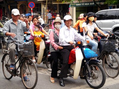 City cycler traffic photo