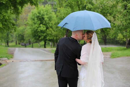 Bride groom hug photo