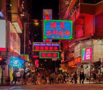 Hong Kong night street photo