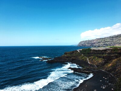 Playa El Bollullo, La Orotava, Spain shoreline landscape