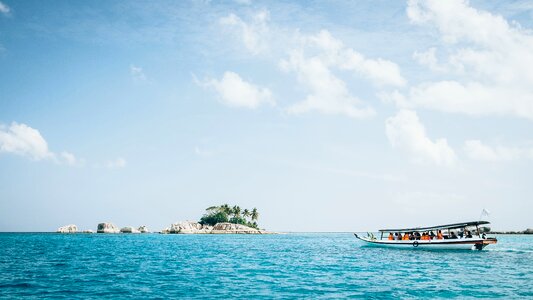 Island blue sky