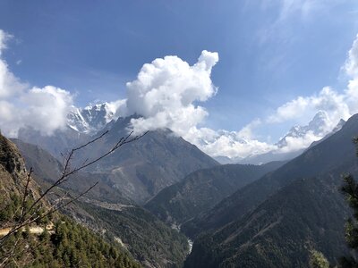 Himalayas trail on the way to Everest base camp photo
