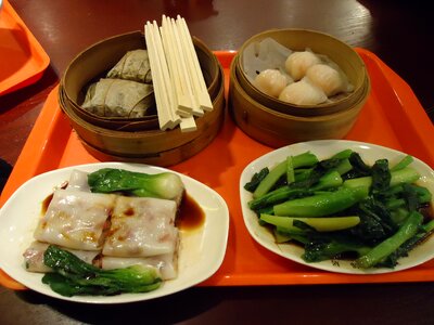 Asian dinner meal