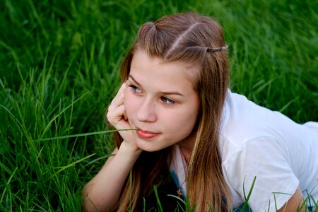 Summer grass portrait photo