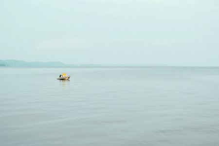 Lonely boat photo