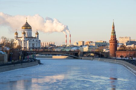 Kremlevskaya embankment river tower photo