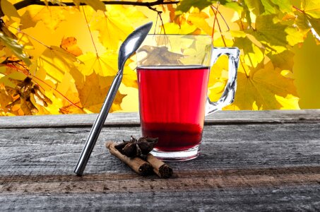 Mug glass autumn photo