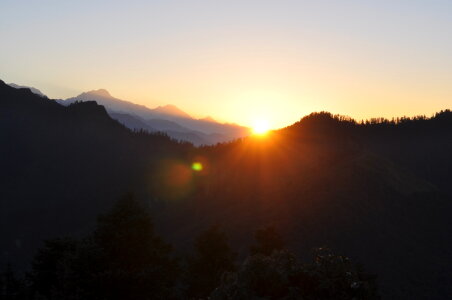 Sunrise on Poon Hill, Annapurna Region, Nepal photo