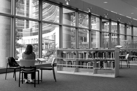 Female library meeting