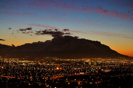 Night lighting cloud bank south-africa photo