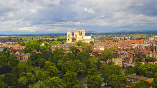 A view over the city of York in England photo