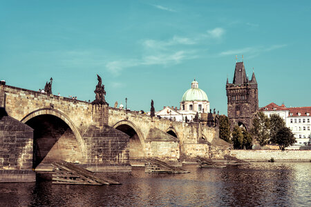 View of the Charles Bridge and Old Town. Prague, Czech Republic photo