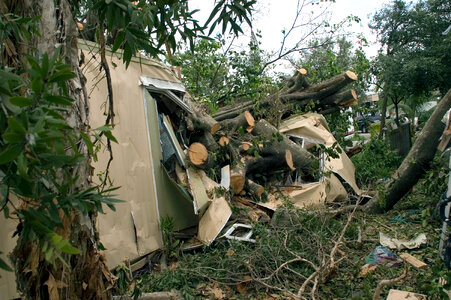 Damage done from Hurricane Katrina in Davie, Florida photo