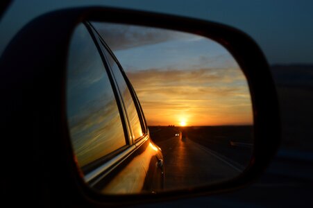 Car sunset rear photo