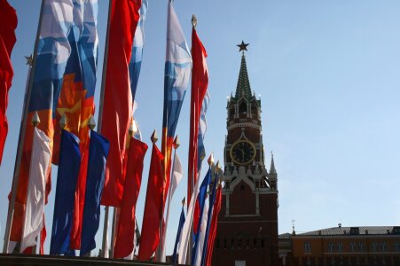 Spasskaya tower red square russian