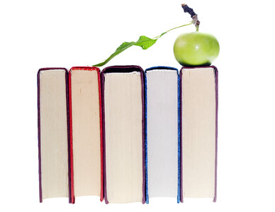 Books and apple photo