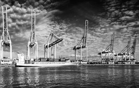Crane dock harbor photo