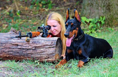Woman pistol hunting photo