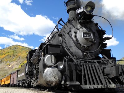 Steam locomotive train historically