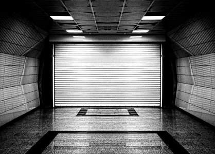 Closed subway dark photo