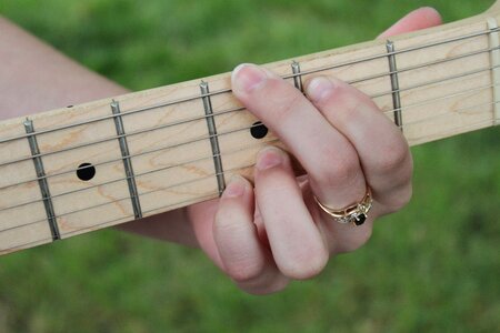 Guitar fingers electric photo