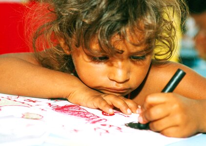Artist beautiful child