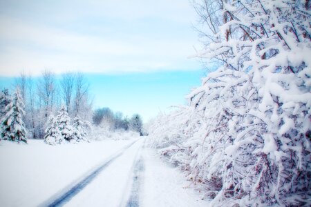 Snow country street photo