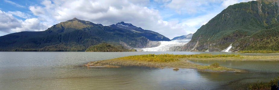 Landscape of the Glacier in Juneau, Alaska photo