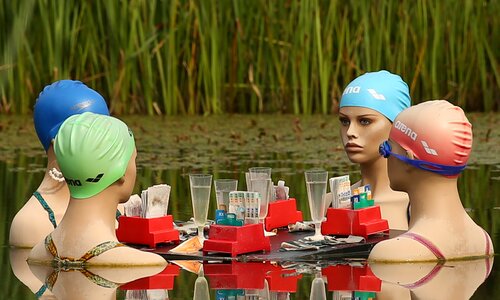 Gambling group swim