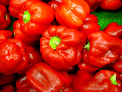 Bell Pepper greenery red photo