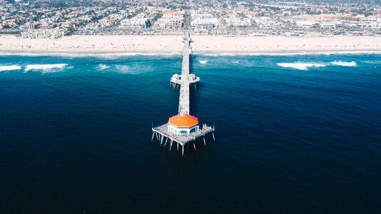 Landscape and Ocean in Huntington Beach, California photo