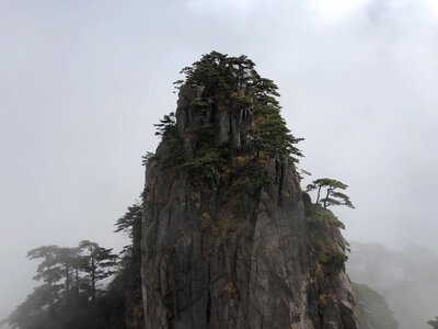 Cliff fog high land