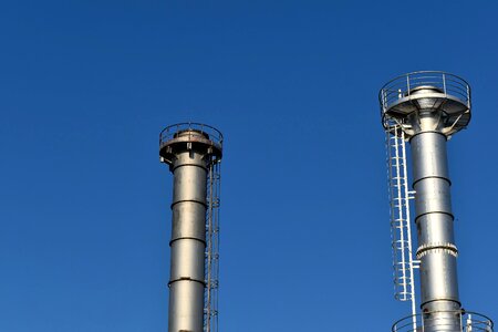 Factory refinery tower photo