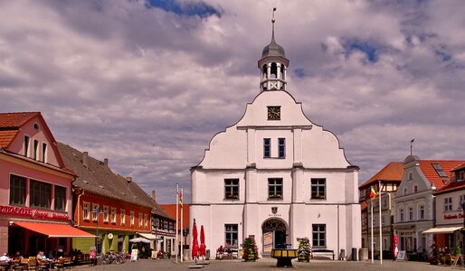 Wolgast marketplace old town hall photo