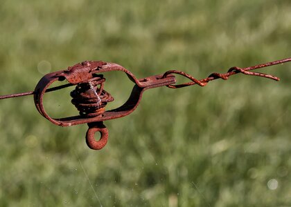 Pasture fence metal garden fence photo