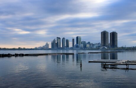 The beautiful Toronto's skyline over Lake Ontario. photo