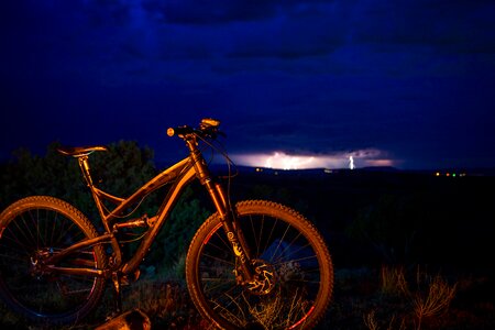 Bicycle dawn dusk photo