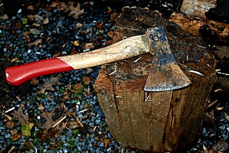 Wood chips gravel photo