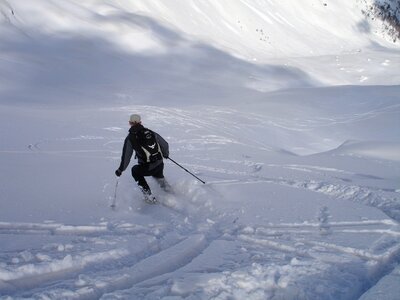 Ski touring skitouren goers outdoor photo