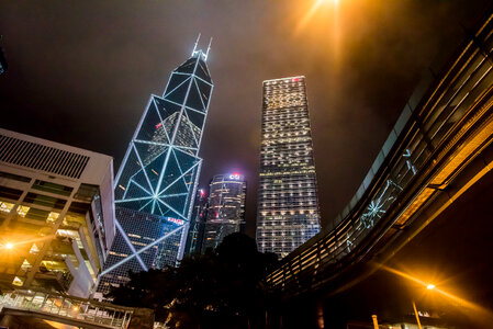 Hong Kong Lights at Night photo