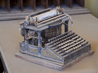 Wild west usa typewriter