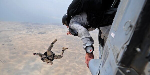 Jumping training military photo