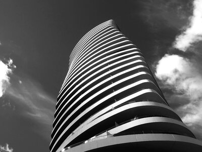 Architecture black and white building