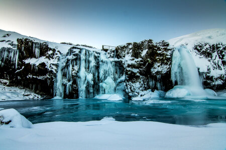 Frozen Waterfall Free Photo photo