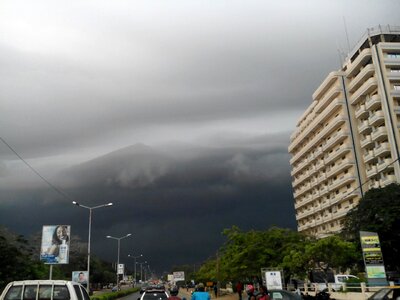 Clouds storm rain