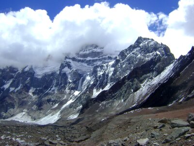 Mountains snow height photo