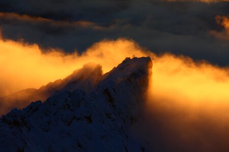 Clouds panorama alpine photo