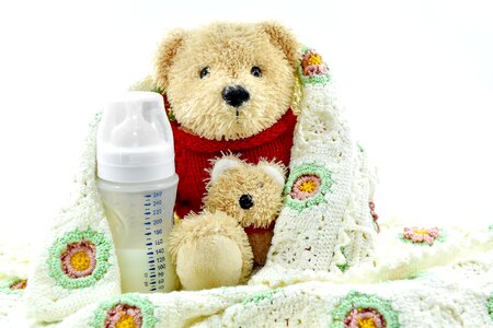 Baby blanket bottle photo
