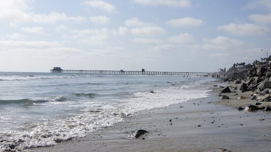 Beach ocean the pier