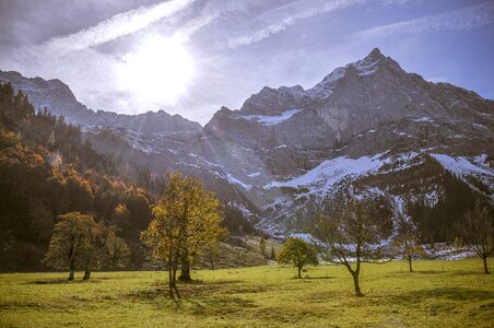 Mountains trees autumn